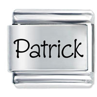 Italian Charms - name patrick laser italian charm Image.