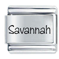 Italian Charms - name savannah laser italian charm Image.