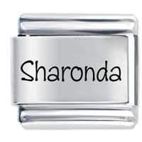 Italian Charms - name sharonda laser italian charm Image.