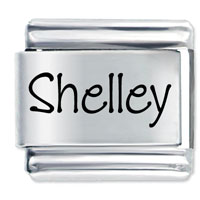 Italian Charms - name shelley laser italian charm Image.