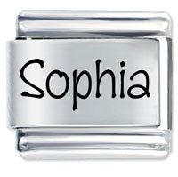 Italian Charms - name sophia laser italian charm Image.