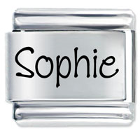 Italian Charms - name sophie laser italian charm Image.
