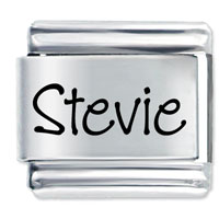 Italian Charms - name stevie laser italian charm Image.