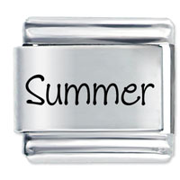 Italian Charms - name summer laser italian charm Image.