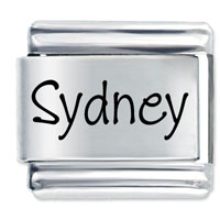 Italian Charms - name sydney laser italian charm Image.
