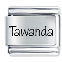 Italian Charms - name tawanda laser italian charm Image.