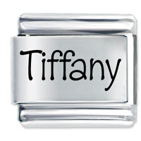 Italian Charms - name tiffany laser italian charm Image.