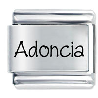 Italian Charms - name adoncia laser italian charm Image.
