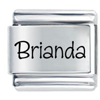 Italian Charms - name brianda laser italian charm Image.