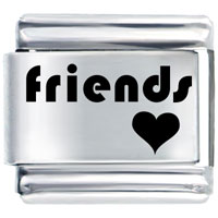 Italian Charms - heart friendship italian charms Image.