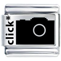 Italian Charms - click camera laser italian charm Image.