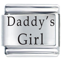 Italian Charms - laser daddy' s girl laser italian charm Image.
