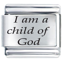 Italian Charms - i am a child of god laser italian charm Image.