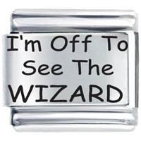 Italian Charms - i'm off to see the wizard laser italian charm Image.