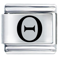 Italian Charms - laser greek theta italian charm Image.
