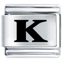 Italian Charms - alphabet k italian charm Image.