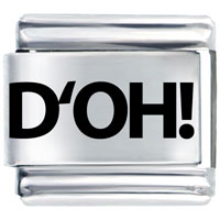 Italian Charms - d'oh laser italian charm Image.