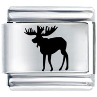 Italian Charms - moose laser italian charm Image.