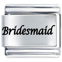 Italian Charms - bridesmaid laser italian charm Image.