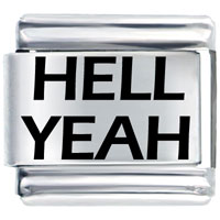 Italian Charms - hell yeah laser italian charm Image.