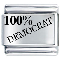 Italian Charms - 100% democrat laser italian charm Image.