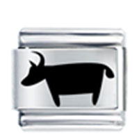 Italian Charms - taurus bull zodiac sign laser italian charm Image.