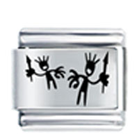 Italian Charms - laser tribal dance italian charm Image.