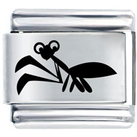 Italian Charms - praying mantis laser italian charm Image.