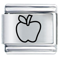 Italian Charms - laser apple italian charm Image.
