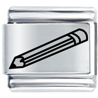 Italian Charms - laser pencil italian charm Image.