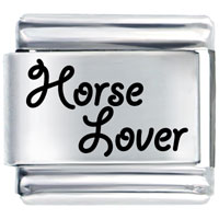 Italian Charms - horse lover laser italian charm Image.