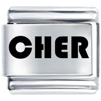 Italian Charms - cher laser italian charm Image.