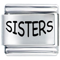 Italian Charms - sisters laser italian charm Image.