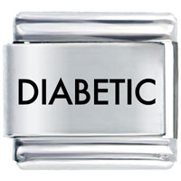 Italian Charms - diabetic laser italian charm Image.