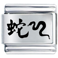 Italian Charms - chinese year of the snake laser italian charm Image.