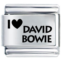 Italian Charms - i heart david bowie laser italian charm Image.