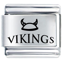 Italian Charms - vikings laser italian charm Image.