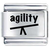 Italian Charms - agility laser italian charm l_p0389 Image.