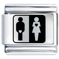 Italian Charms - where the heart is laser italian charm Image.