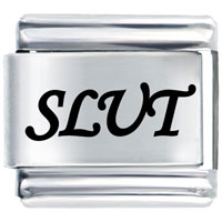 Italian Charms - slut laser italian charm Image.