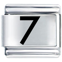 Italian Charms - number seven laser italian charm Image.