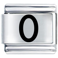 Italian Charms - number zero laser italian charm Image.