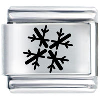 Italian Charms - laser snowflake italian charm Image.