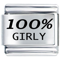 Italian Charms - 100% girly laser italian charm Image.