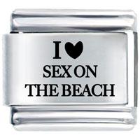 Italian Charms - i heart sex on the beach laser italian charm Image.