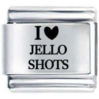 Italian Charms - i heart jello shots laser italian charm Image.