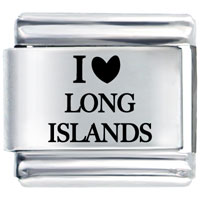 Italian Charms - i heart long islands laser italian charm Image.
