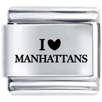 Italian Charms - i heart manhattans laser italian charm Image.