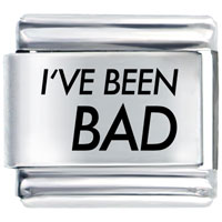Italian Charms - i've been bad laser italian charm Image.
