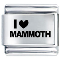 Italian Charms - i heart mammoth laser italian charm Image.